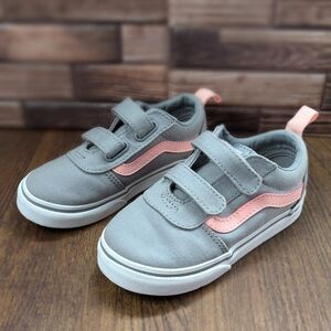 Toddler Old Skool Vans Size 9 Gray & Pink!